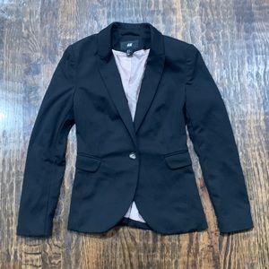 Worn once, black H&M blazer jacket